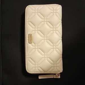 Kate Spade quilted wallet beige color